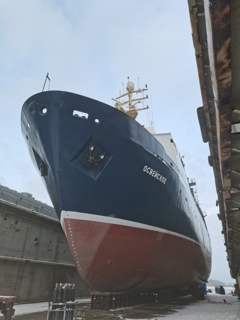 Регистр завершил освидетельствование подводной части рыболовного судна «Освейское»
