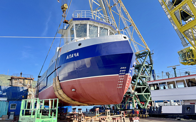 RS class: the first vessel of project 04130 launched in Kamchatka